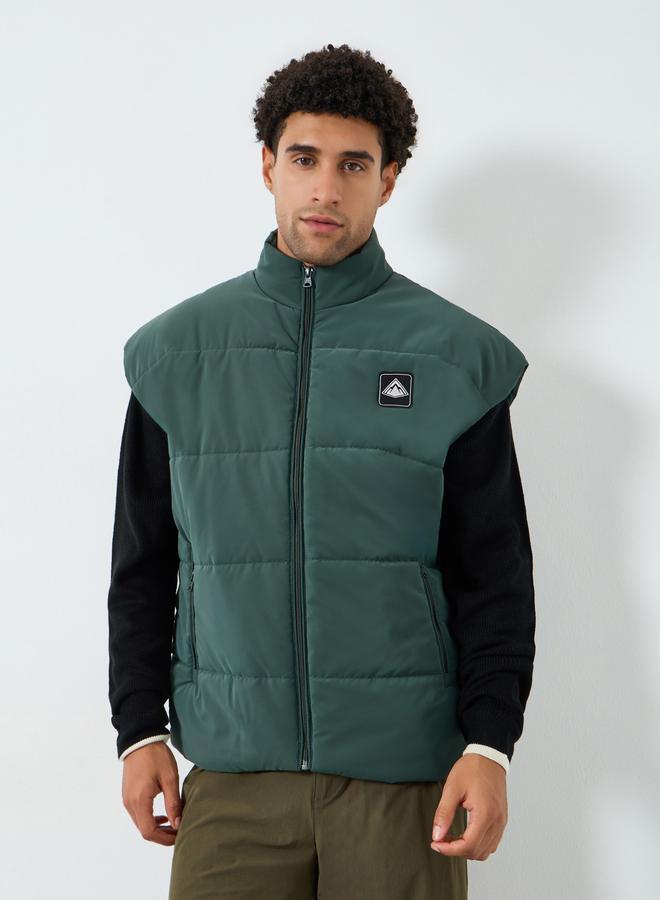 Styli Men Relaxed Fit Solid Puffer Jacket - Image 1